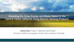 Assessing the Crop, Energy and Water Nexus in the Central Valley California Using Remote Sensing Products